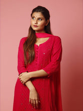 Azalea Pink Chikankari And Mukaish Kurta - Shop Label Aishwaryrika